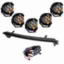 Ford Super Duty 23-On LP6 Bull Bar Light Kits Kit w/ Upfitter Baja Designs-1