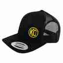 Curved Bill Trucker Hat - Black - One Size-2