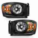 CRYSTAL HEADLIGHT SET; CLEAR LENS-2
