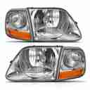 CRYSTAL HEADLIGHT SET; CLEAR LENS-2