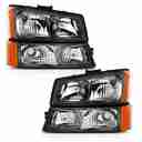 CRYSTAL HEADLIGHT SET; CLEAR LENS;-2