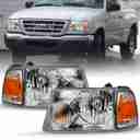 CRYSTAL HEADLIGHT SET; CLEAR LENS;-1