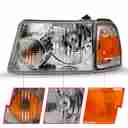 CRYSTAL HEADLIGHT SET; CLEAR LENS;-3
