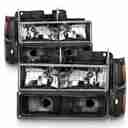 CRYSTAL HEADLIGHTS BLACK HOUSING W/-2