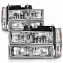 CRYSTAL HEADLIGHTS CHROME HOUSING W-2