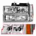 CRYSTAL HEADLIGHTS CHROME HOUSING W-3
