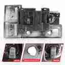 CRYSTAL HEADLIGHTS CHROME HOUSING W-5