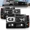 CRYSTAL HEADLIGHTS BLACK HOUSING W/-1