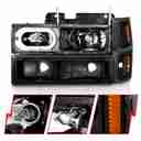 CRYSTAL HEADLIGHTS BLACK HOUSING W/-3