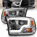 CRYSTAL HEADLIGHTS W/ LIGHT BAR CHR-1