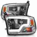 CRYSTAL HEADLIGHTS W/ LIGHT BAR CHR-2