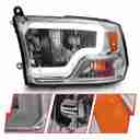 CRYSTAL HEADLIGHTS W/ LIGHT BAR CHR-3