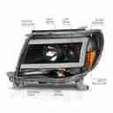 HEAD LT TACOMA BLACK PAIR 05-11-4
