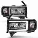 LED CRYSTAL HEADLIGHT; W/ LIGHT BAR-2