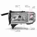 LED CRYSTAL HEADLIGHT; W/ LIGHT BAR-4