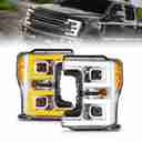 LED PROJECTOR HEADLIGHT; CHROME HOU-1
