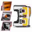 LED PROJECTOR HEADLIGHT; CHROME HOU-3