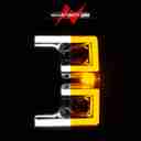 LED PROJECTOR HEADLIGHT; CHROME HOU-6