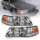 CRYSTAL HEADLIGHT SET; CLEAR LENS;-3