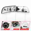 CRYSTAL HEADLIGHT SET; CLEAR LENS;-5