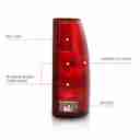 TAIL LIGHT ASSEMBLY; RED/CLEAR LENS-7