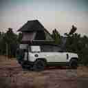 TRI-CLAM SHELL ROOF TOP TENT - 47" - TAUPE BODY & BLACK RAINFLY - AC001-8