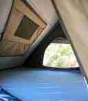 TRI-CLAM SHELL ROOF TOP TENT - 47" - TAUPE BODY & BLACK RAINFLY - AC001-22