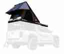 TRI-CLAM SHELL ROOF TOP TENT - 47" - TAUPE BODY & BLACK RAINFLY - AC001-1