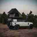 TRI-CLAM SHELL ROOF TOP TENT - 53" - TAUPE BODY & BLACK RAINFLY - AC002-8