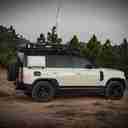 TRI-CLAM SHELL ROOF TOP TENT - 53" - TAUPE BODY & BLACK RAINFLY - AC002-10