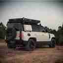 TRI-CLAM SHELL ROOF TOP TENT - 53" - TAUPE BODY & BLACK RAINFLY - AC002-11