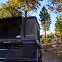 ALUMINUM SHELL POP-UP ROOF TOP TENT - 53" - TAUPE BODY & BLACK RAINFLY - AP001-5