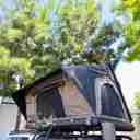 ALUMINUM SIDE OPENING ROOF TOP TENT - 53" - TAUPE BODY & BLACK RAINFLY - AS001-2