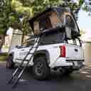 ALUMINUM SIDE OPENING ROOF TOP TENT - 53" - TAUPE BODY & BLACK RAINFLY - AS001-3