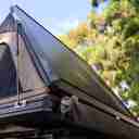 ALUMINUM SIDE OPENING ROOF TOP TENT - 53" - TAUPE BODY & BLACK RAINFLY - AS001-5