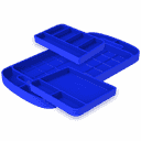 Silicone Tool Tray 3pc. Set - Blue-2