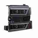 Chevy Silverado 2019-2021 Winjet Projector Led Headlights W-Daytime Running (Drl)-Black / Clear - CHRNG0705JI-BC-D5-5