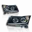 2011-2015 Chevy Cruze Headlights - Black / Clear-1