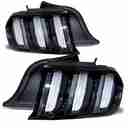Renegade Euro Style Sequential Tail Lights-Gloss Black / Clear - CTRNG0636-GBC-1