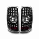 2000-2006 Chevy Suburban 1500 2500 / Tahoe / GMC Yukon LED Taillights - Black / Clear-1