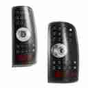 2000-2006 Chevy Suburban 1500 2500 / Tahoe / GMC Yukon LED Taillights - Black / Clear-4
