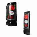 1994-2002 Dodge Ram 1500 2500 3500 Taillights - Black / Clear-4