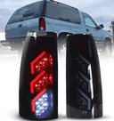 Chevrolet CK Blazer Suburban Tahoe, GMC Yukon, Cadillac Escalade LED Taillights - Black / Smoke-1