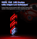 Chevrolet CK Blazer Suburban Tahoe, GMC Yukon, Cadillac Escalade LED Taillights - Gloss Black / Clear-3