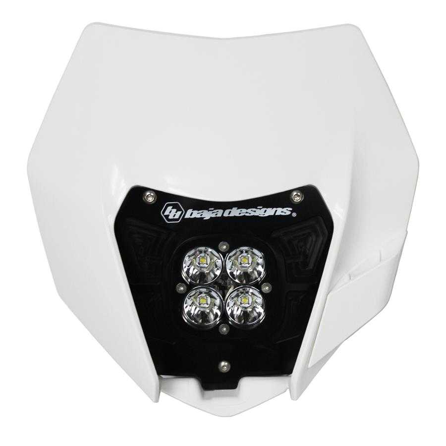 Baja Designs KTM Headlight Kit AC 14-16 w/Headlight Shell White Squadron Sport Baja Designs - 557091AC