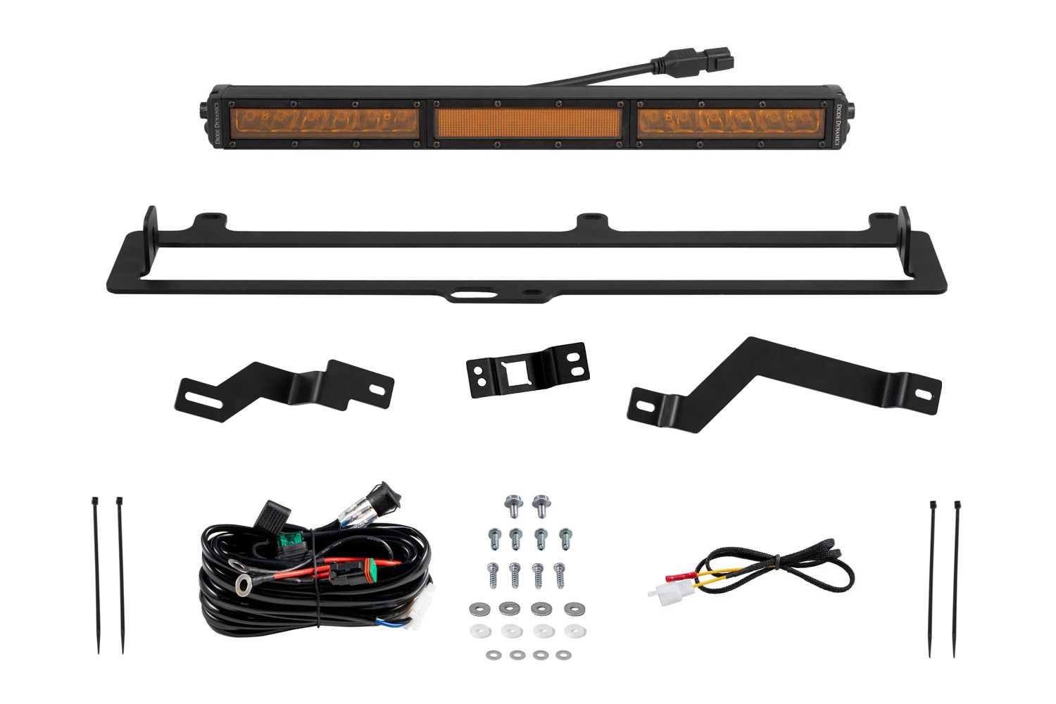 Diode Dynamics - TRD Pro Grille Light Bar Kit for 2022+ Toyota Tundra, Amber Combo - DD7416