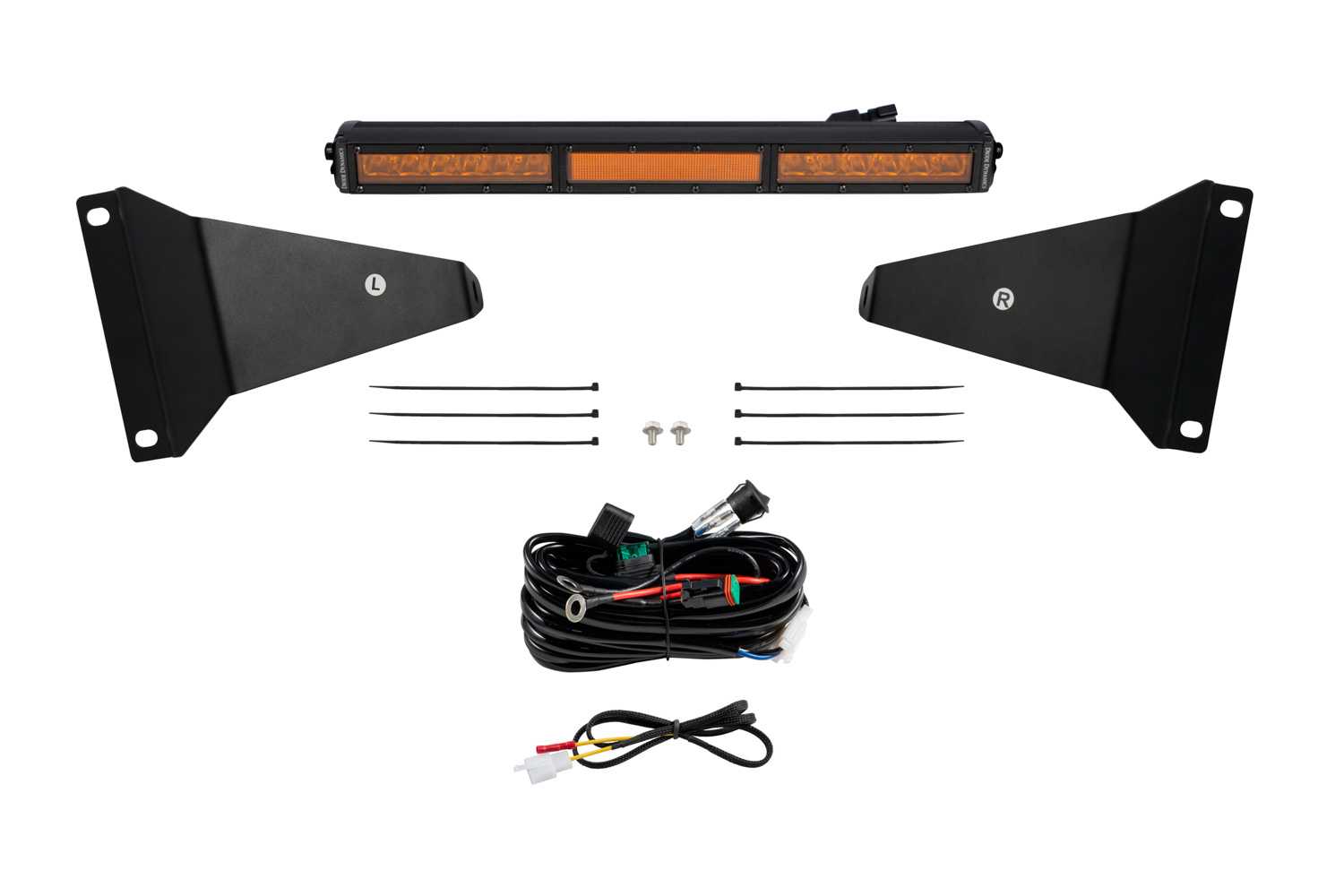 Diode Dynamics - Stealth Bumper Light Bar Kit for 2019+ Ram, Amber Combo - DD7628
