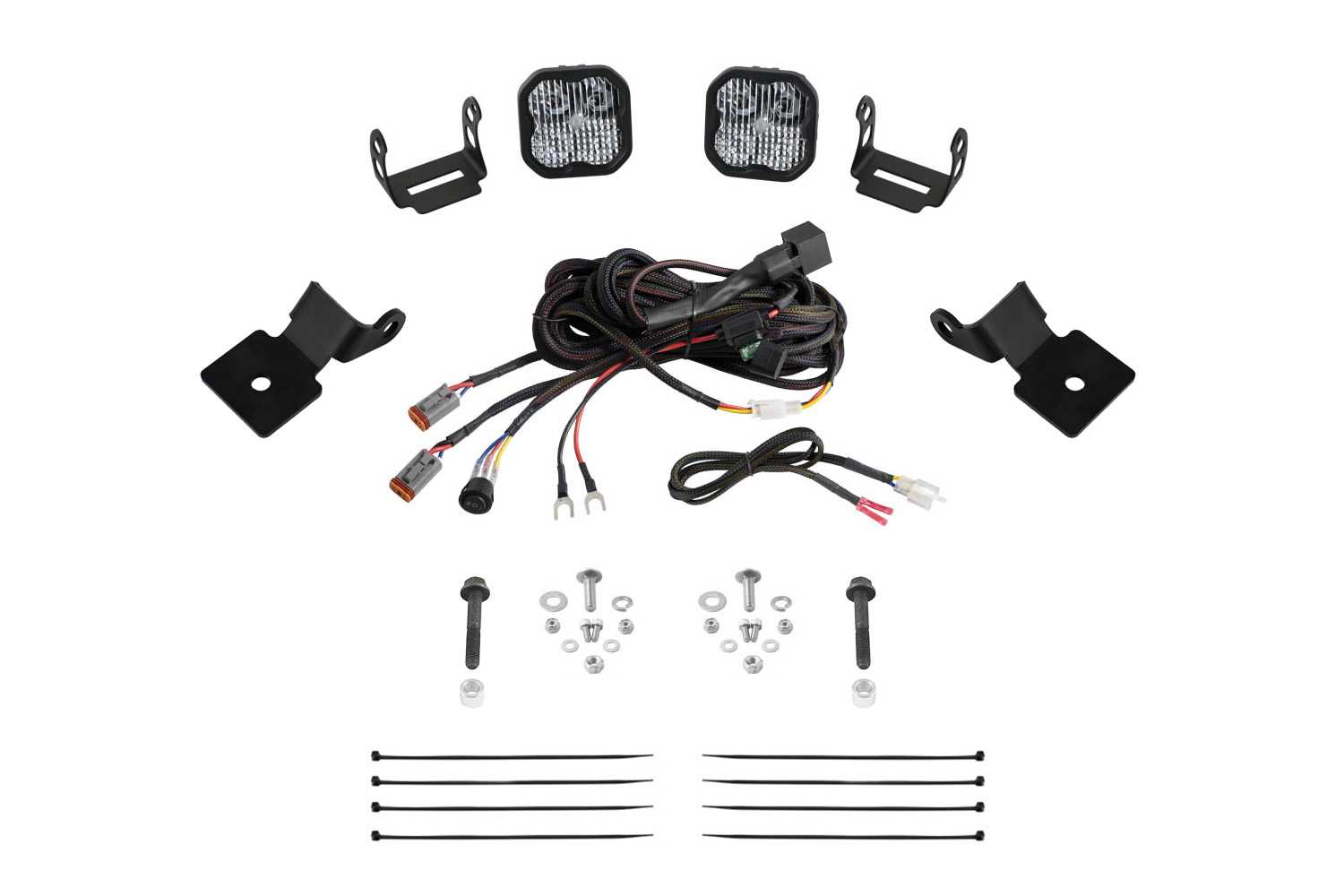 Diode Dynamics - Stage Series SS3 A-Pillar Pod Kit for 2014-2018 Polaris RZR XP, Sport White Combo - DD7846