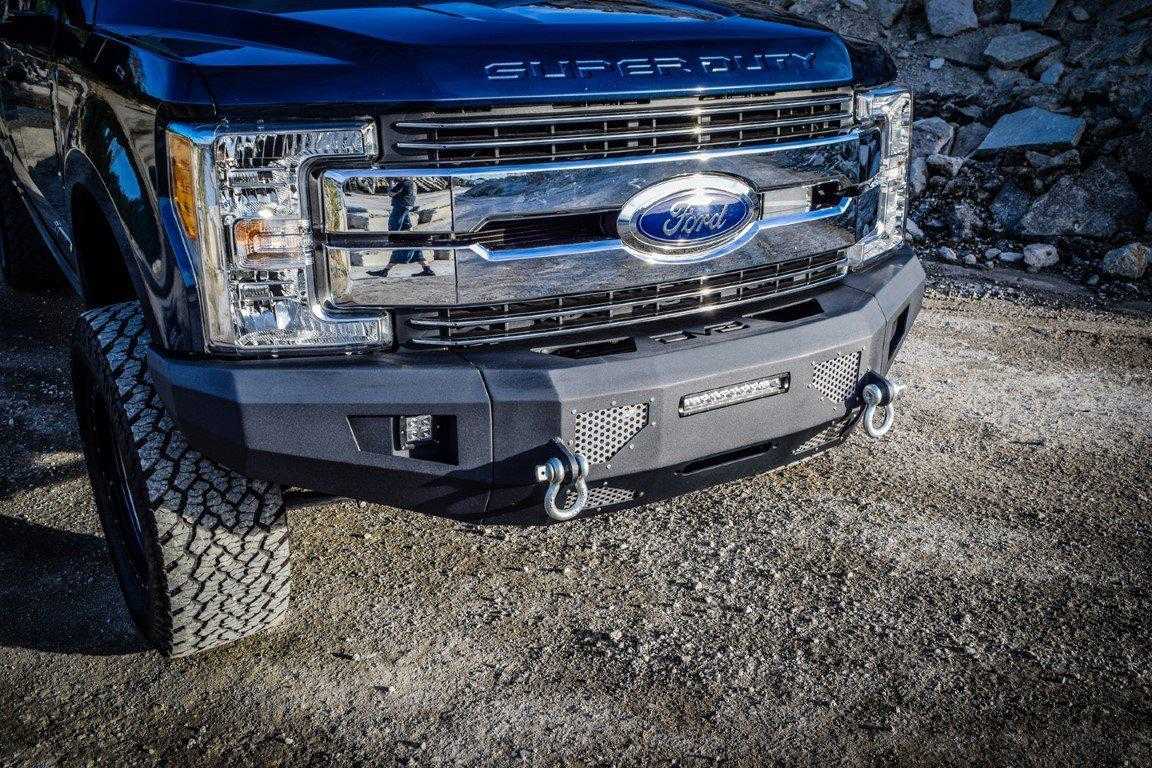 DV8 2017-2020 Ford F-250 / F-350 Steel Front Bumper - FBFF2-03