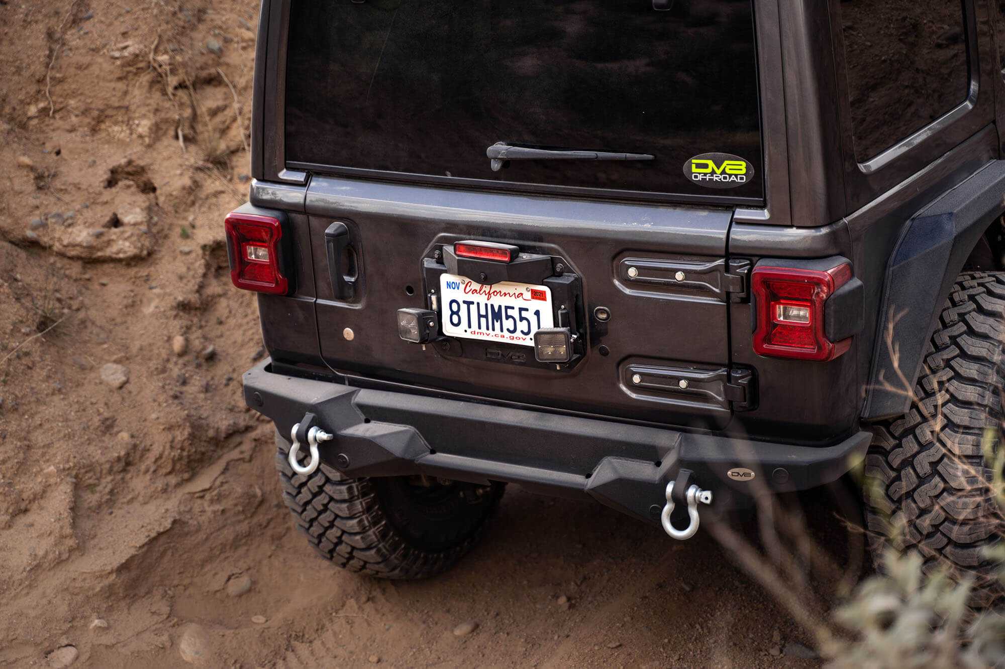 DV8 2018-2024 Jeep Wrangler JL Spare Tire Delete with Light Mounts - TSJL-03
